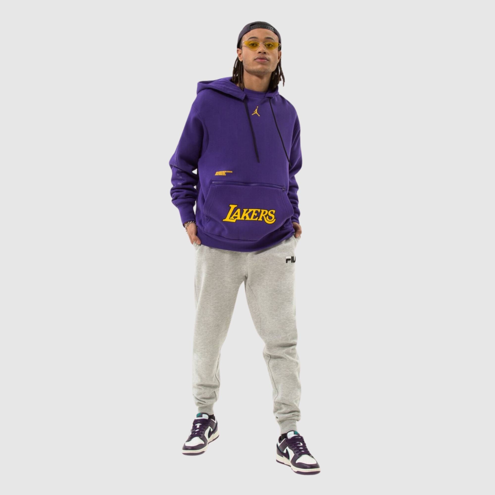 NIKE MENS LAKERS FLEECE HOODIE