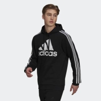 ADIDAS MENS 3-STRIPES BIG LOGO HOODIE