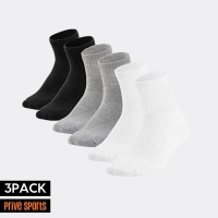 PRIVE SPORTS 3PACK QUARTER UNISEX SOCKS