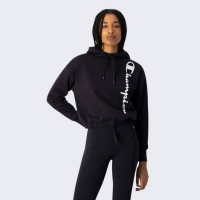 CHAMPION LEGACY SIDE LOGO CROP HOODIE