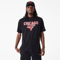 NEW ERA TEAM SCRIPT TEE CHICAGO BULLS