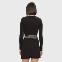 TOMMY CROPPED TAPING CUT OUT LS TOP