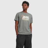 JACK & JONES MAP LOGO TEE CREW NECK