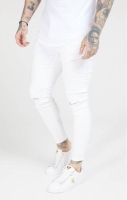 SIKSILK SKINNY DISTRESSED DENIM