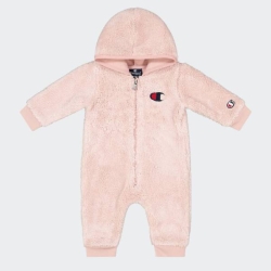 CHAMPION INFANT GIRLS AMERICAN CLASSICS HOODED ROMPERS