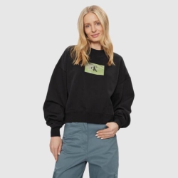 CALVIN ILLUMINATED BOX LOGO CREW NECK SWEATSHIRT