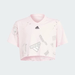 ADIDAS JUNIOR  BRAND LUV CROPPED TEE