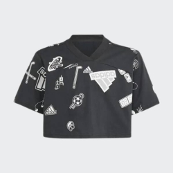 ADIDAS JUNIOR  BRAND LUV CROPPED TEE