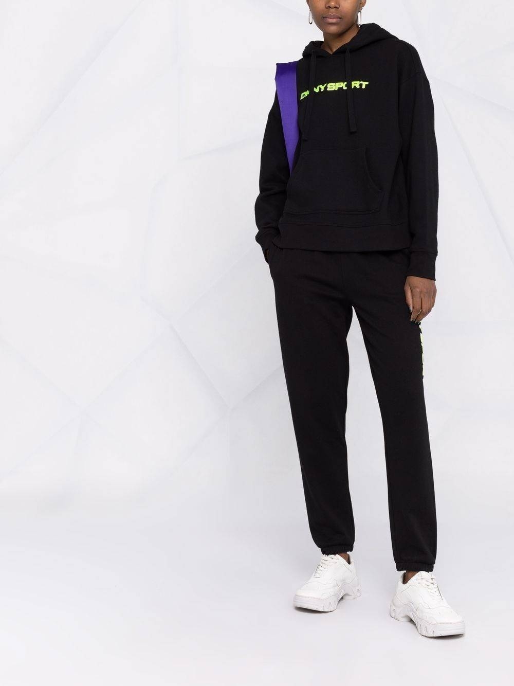 DKNY LAYERED SHADOW LOGO HIGH RISE RELAXED JOGGER