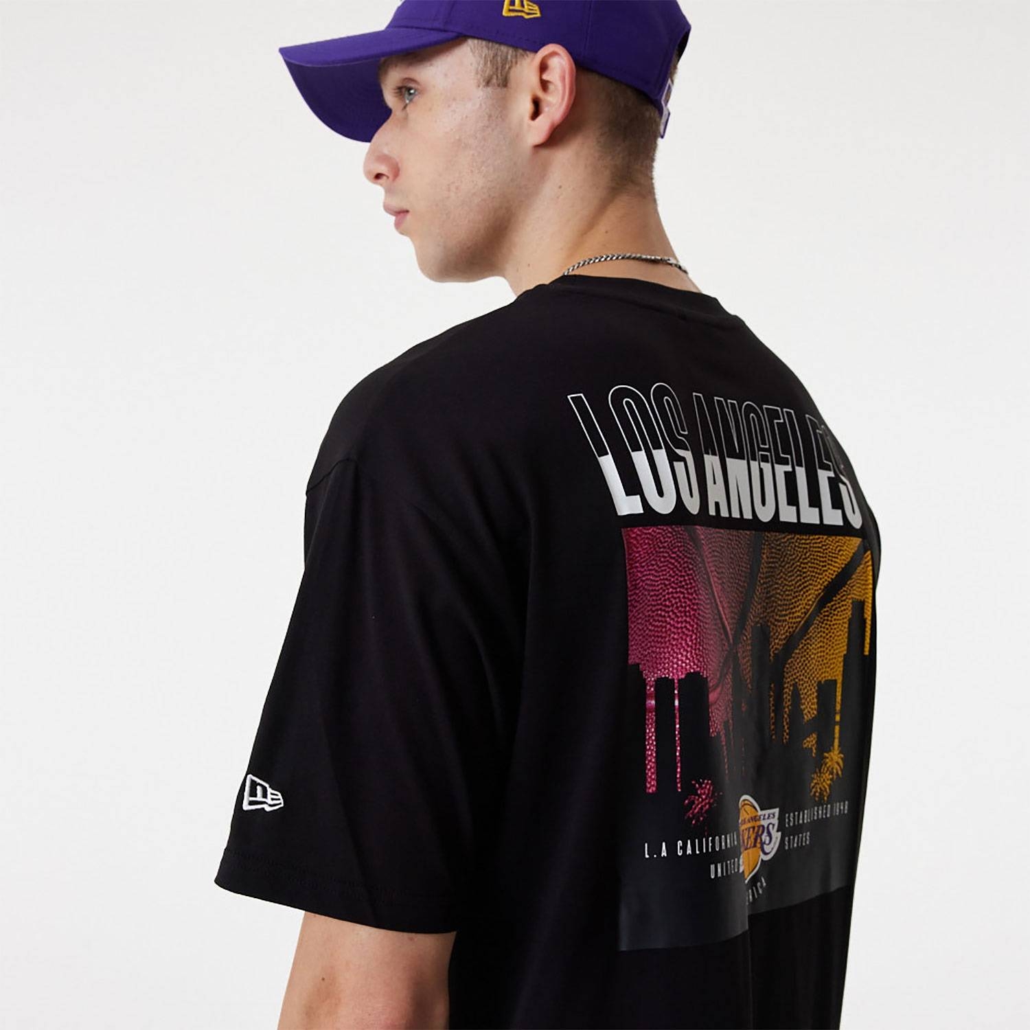 NEW ERA NBA CITY GRAPHIC BACK PRINT TEE LOS ANGELES LAKERS