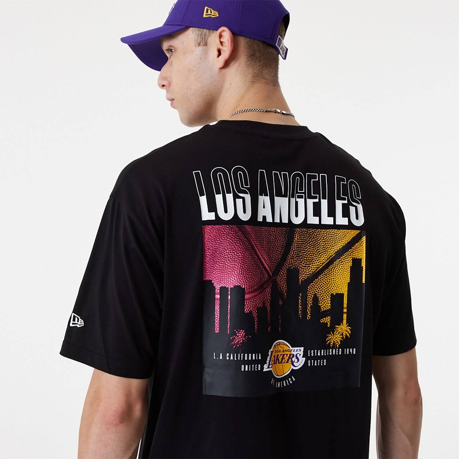 NEW ERA NBA CITY GRAPHIC BACK PRINT TEE LOS ANGELES LAKERS