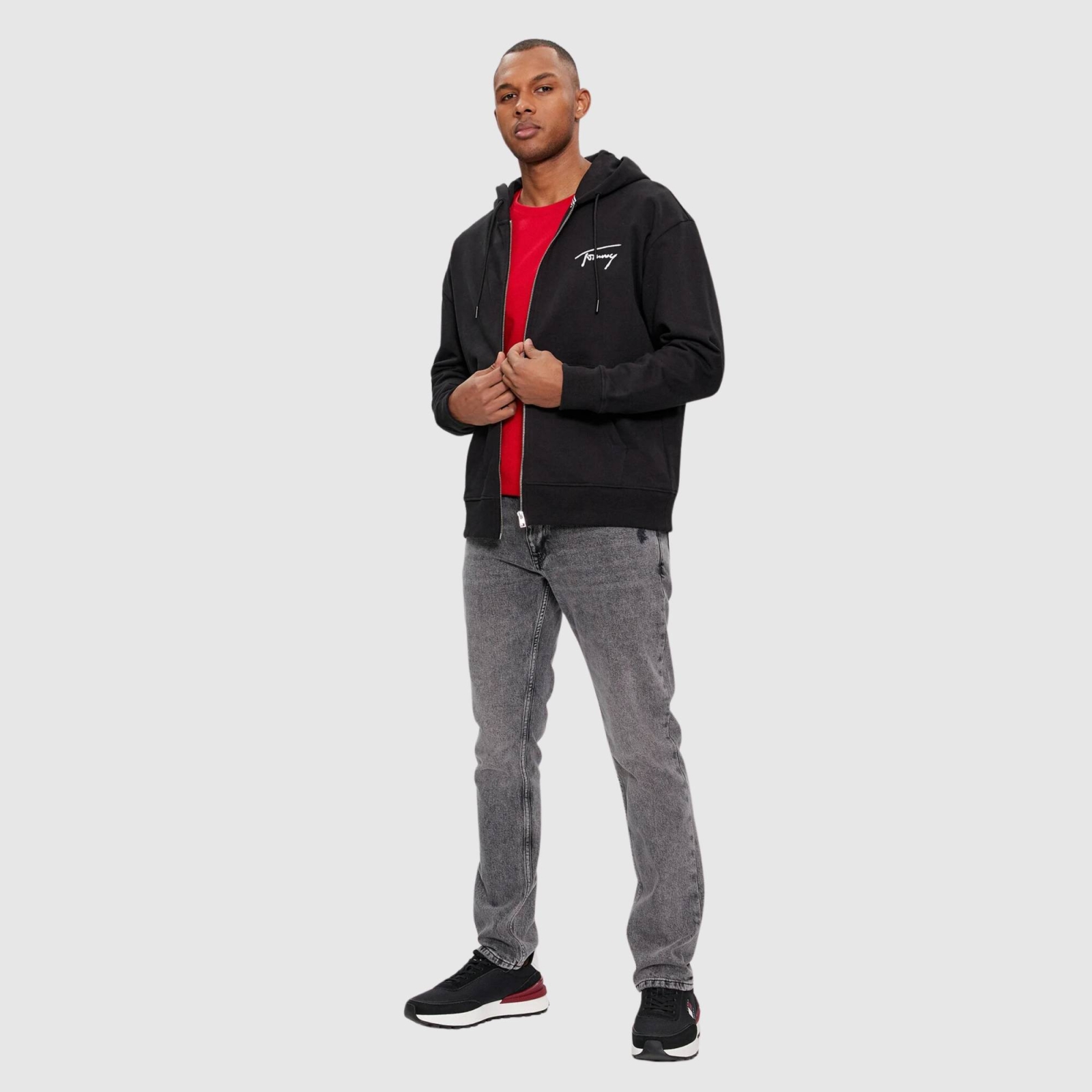 TOMMY RELAXED SIGNATURE ZIP HOODIE