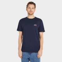TOMMY JEANS MENS CLASSIC SMALL FLAG TEE