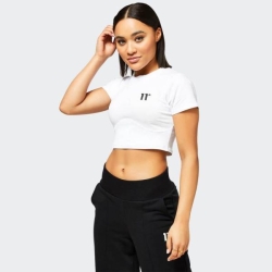 11 DEGREES CORSET COVER STITCH CROPPED TEE