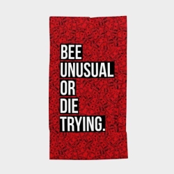 BEE UNUSUAL BEE UNUSUAL OR DIE TRYING. BEACH TOWEL 100X150CM
