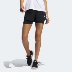 ADIDAS PACER 3-STRIPES 2 IN 1 SHORT