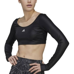 ADIDAS WOMENS HYGLAM CROPPED TOP