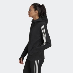ADIDAS WOMENS TAPERED CUFF HOODY WITH ZIP