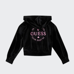 GUESS CORDUROY HOODED LONG SLEEVE ACTIVE TOP GIRL