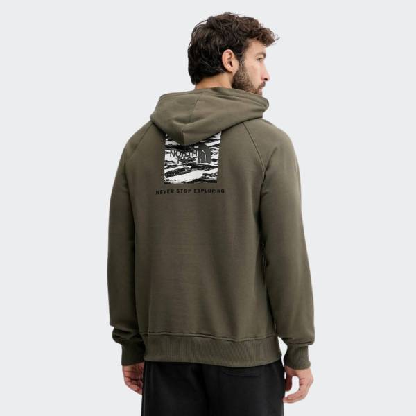 THE NORTH FACE MENS BOX NSE EDGE OF LIGHT INFILL RAGLAN HOODIE