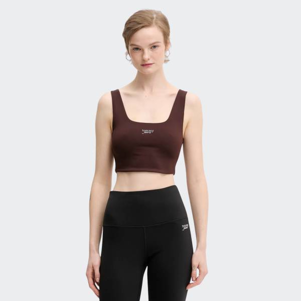 TOMMY JEANS SLIM CROPPED SILVER TANK