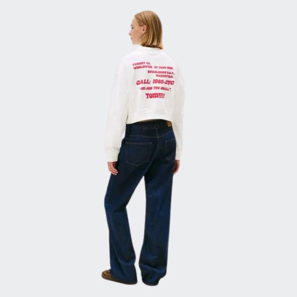 TOMMY JEANS RELAXED CROPPED CREW