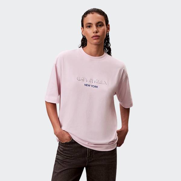 CALVIN KLEIN JEANS RELAXED SEQUIN LOGO TEE