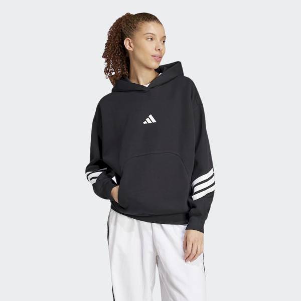 ADIDAS WOMENS FUTURE ICONS 3STRIPES OPEN HEM HOODIE
