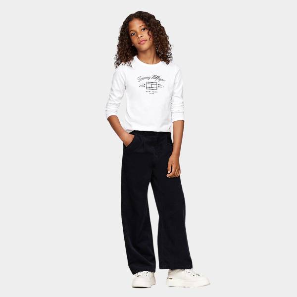 TOMMY HILFIGER GIRLS STARS FLAG PRINT LONGSLEEVE TEE