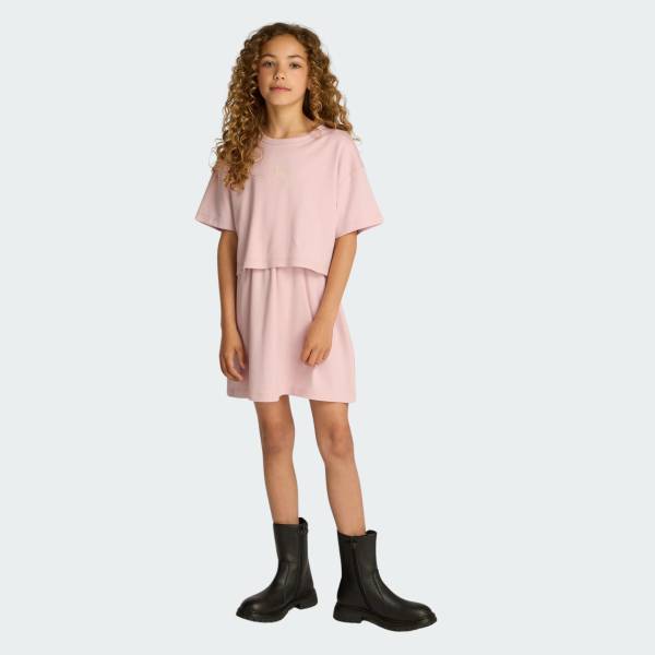 CALVIN KLEIN  LAYERED T-SHIRT DRESS