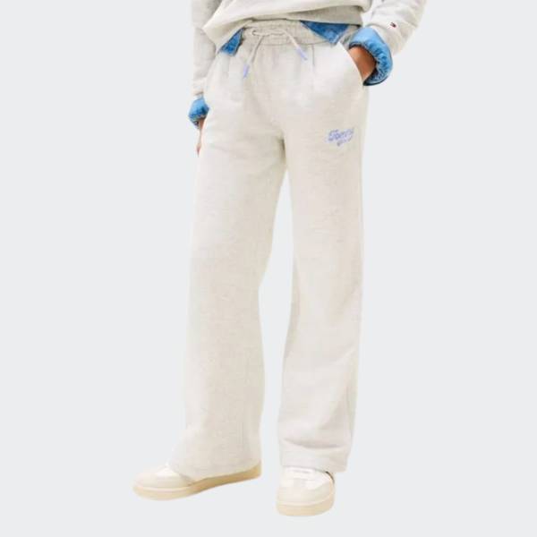 TOMMY HILFIGER WIDE LEG VARSITY FLOCK SWEATPANTS