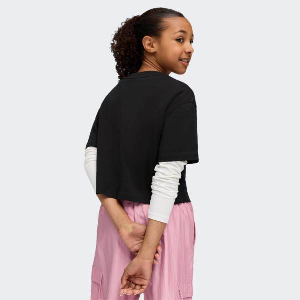 PUMA ESSENTIALS 2 COLOR NO. 1 LOGO  SHORT LENGTH GIRLS TEE