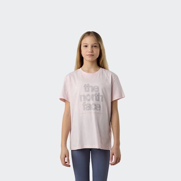 THE NORTH FACE GIRLS REFLECTIVE LOGO RELAXED TEE