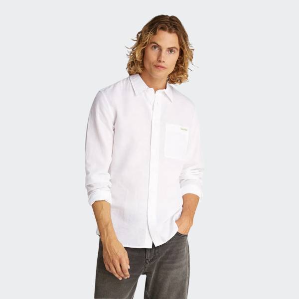 CALVIN KLEIN LINEN COTTON SHIRT